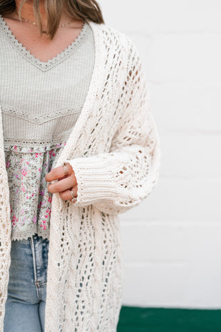 Garden Gate Open Knit Cardigan