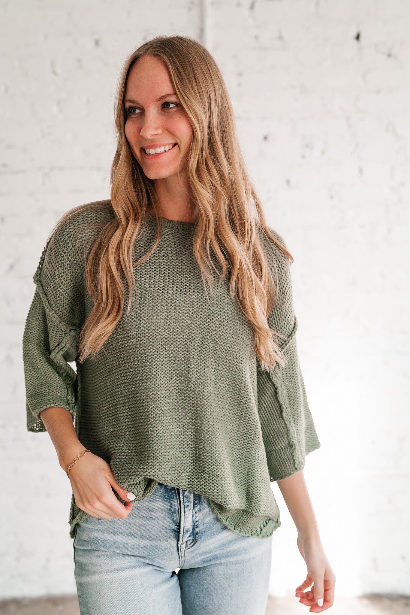 Good To Be Back Knit Top - Sage