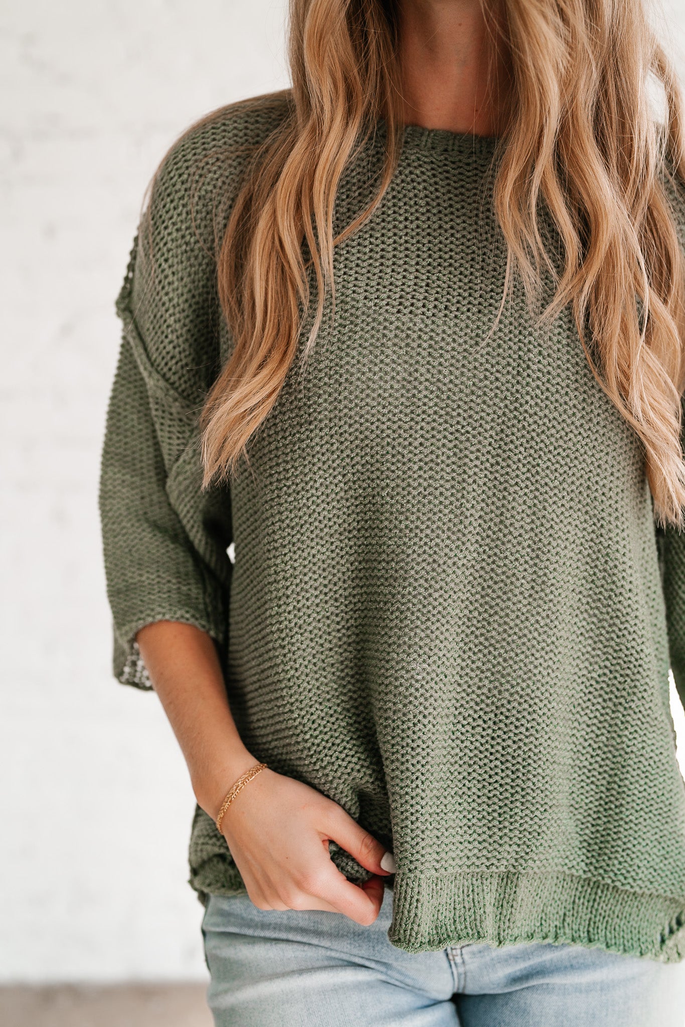 Good To Be Back Knit Top - Sage