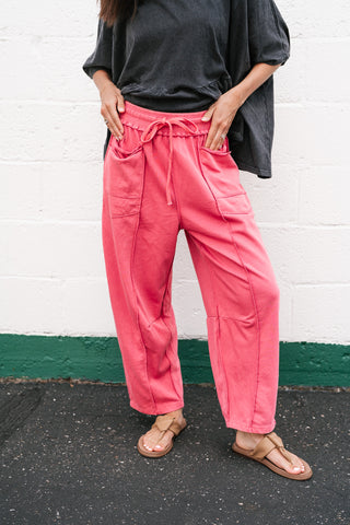 Daily Styled Barrel Leg Pant - Watermelon
