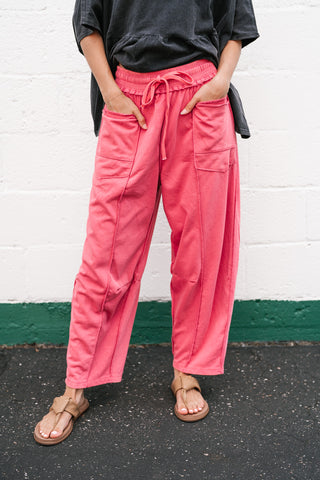 Daily Styled Barrel Leg Pant - Watermelon