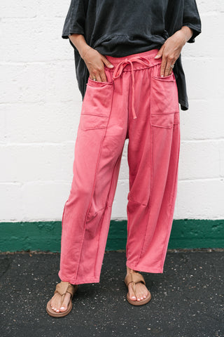 Daily Styled Barrel Leg Pant - Watermelon