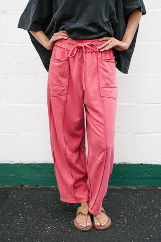Daily Styled Barrel Leg Pant - Watermelon