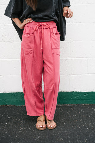 Daily Styled Barrel Leg Pant - Watermelon