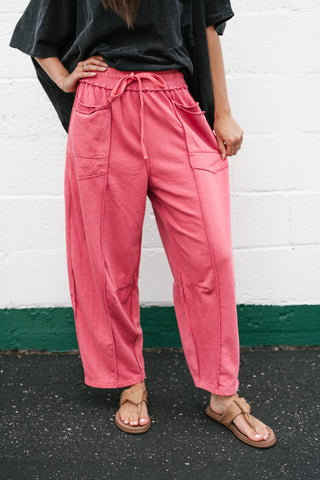 Daily Styled Barrel Leg Pant - Watermelon