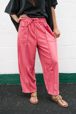 Daily Styled Barrel Leg Pant - Watermelon