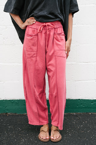 Daily Styled Barrel Leg Pant - Watermelon