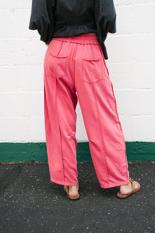 Daily Styled Barrel Leg Pant - Watermelon