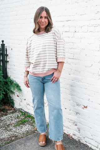 Willow Lane Striped Oversized Top