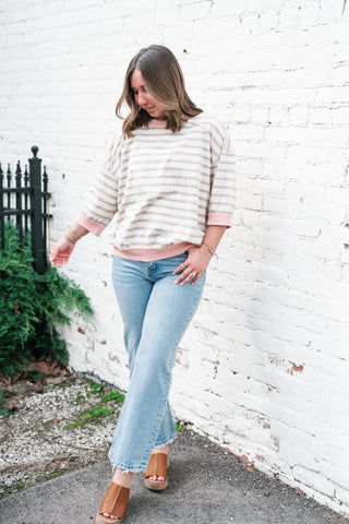 Willow Lane Striped Oversized Top