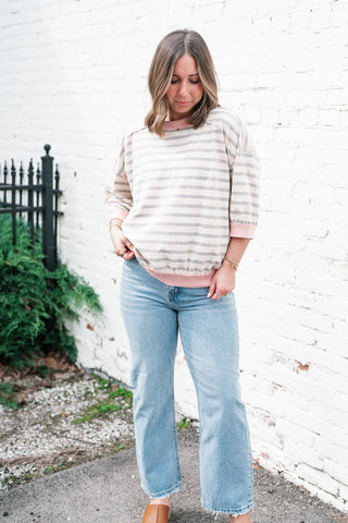 Willow Lane Striped Oversized Top