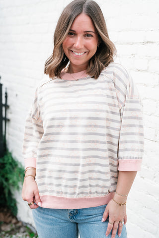 Willow Lane Striped Oversized Top