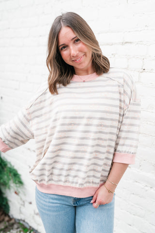 Willow Lane Striped Oversized Top