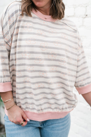 Willow Lane Striped Oversized Top