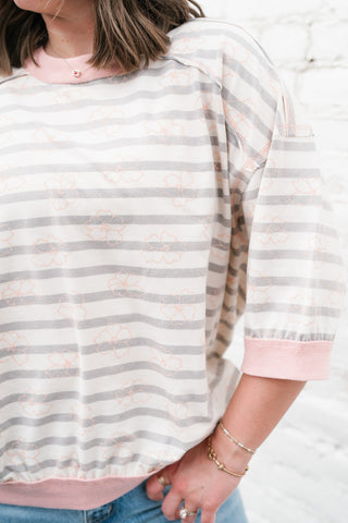 Willow Lane Striped Oversized Top