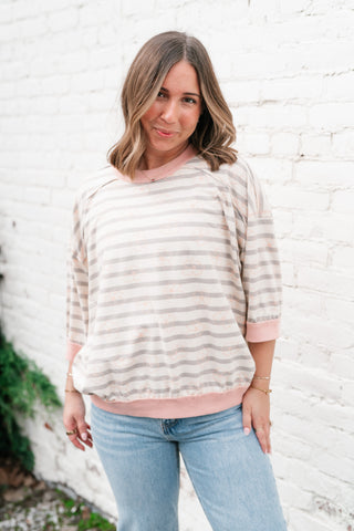Willow Lane Striped Oversized Top