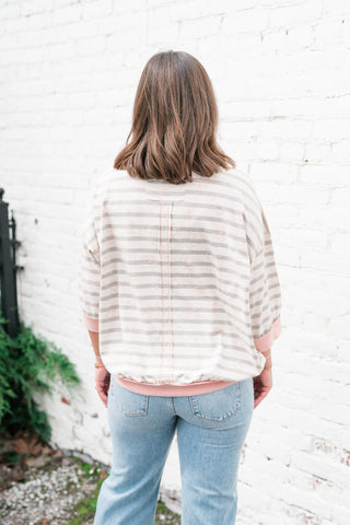 Willow Lane Striped Oversized Top