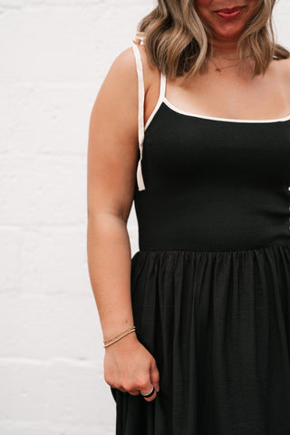 Summer Harbor Contrast Strap Midi Dress