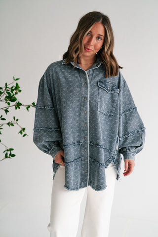 Western Skies Oversized Denim Shacket