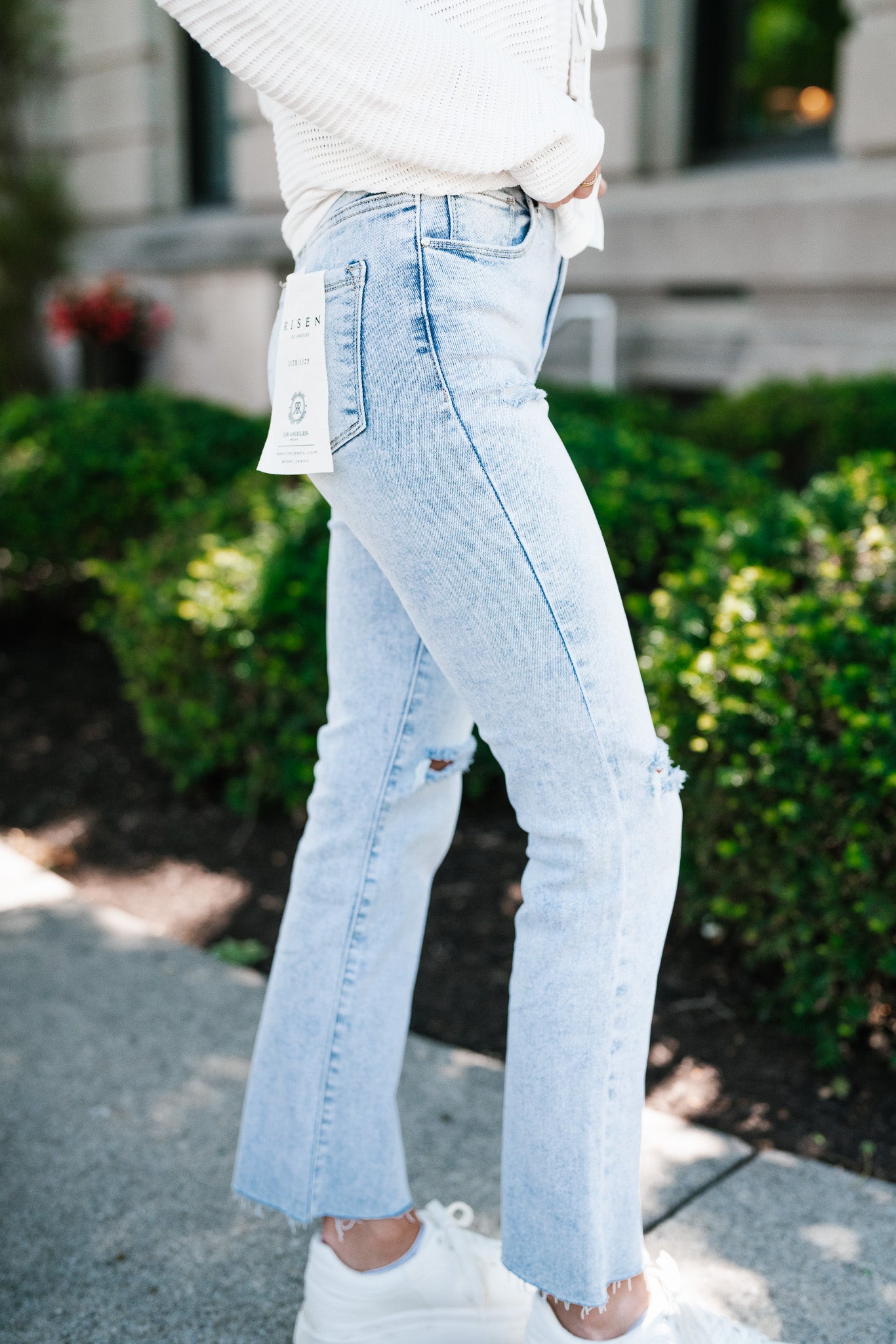 Risen Mel High Rise Crop Straight Jeans