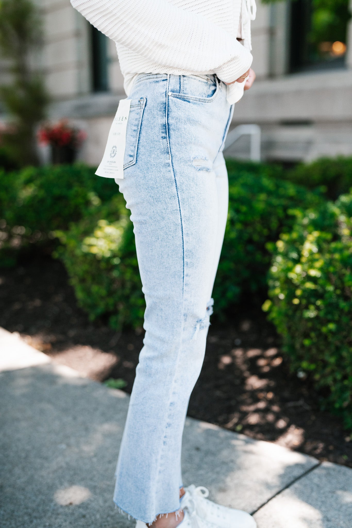 Risen Mel High Rise Crop Straight Jeans