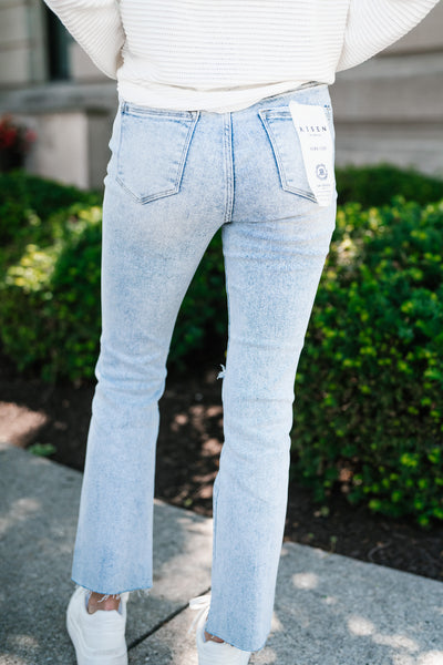 Risen Mel High Rise Crop Straight Jeans