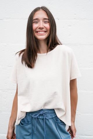 Pure Ease Relaxed Top - Ivory
