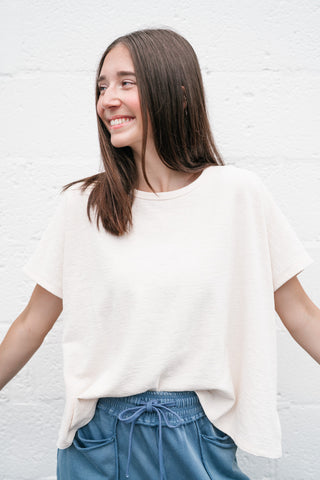 Pure Ease Relaxed Top - Ivory