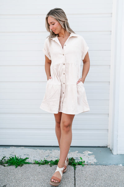 Charlotte Ann Corduroy Mini Dress