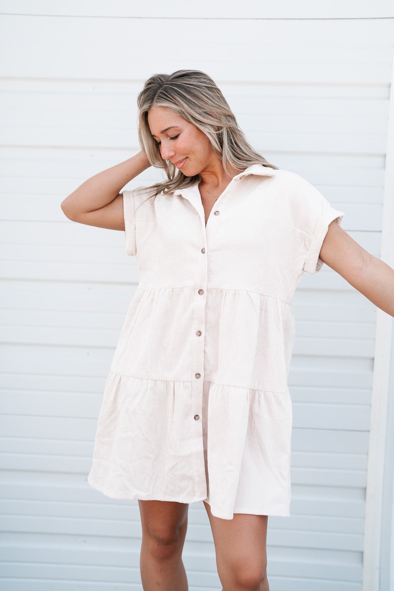Charlotte Ann Corduroy Mini Dress