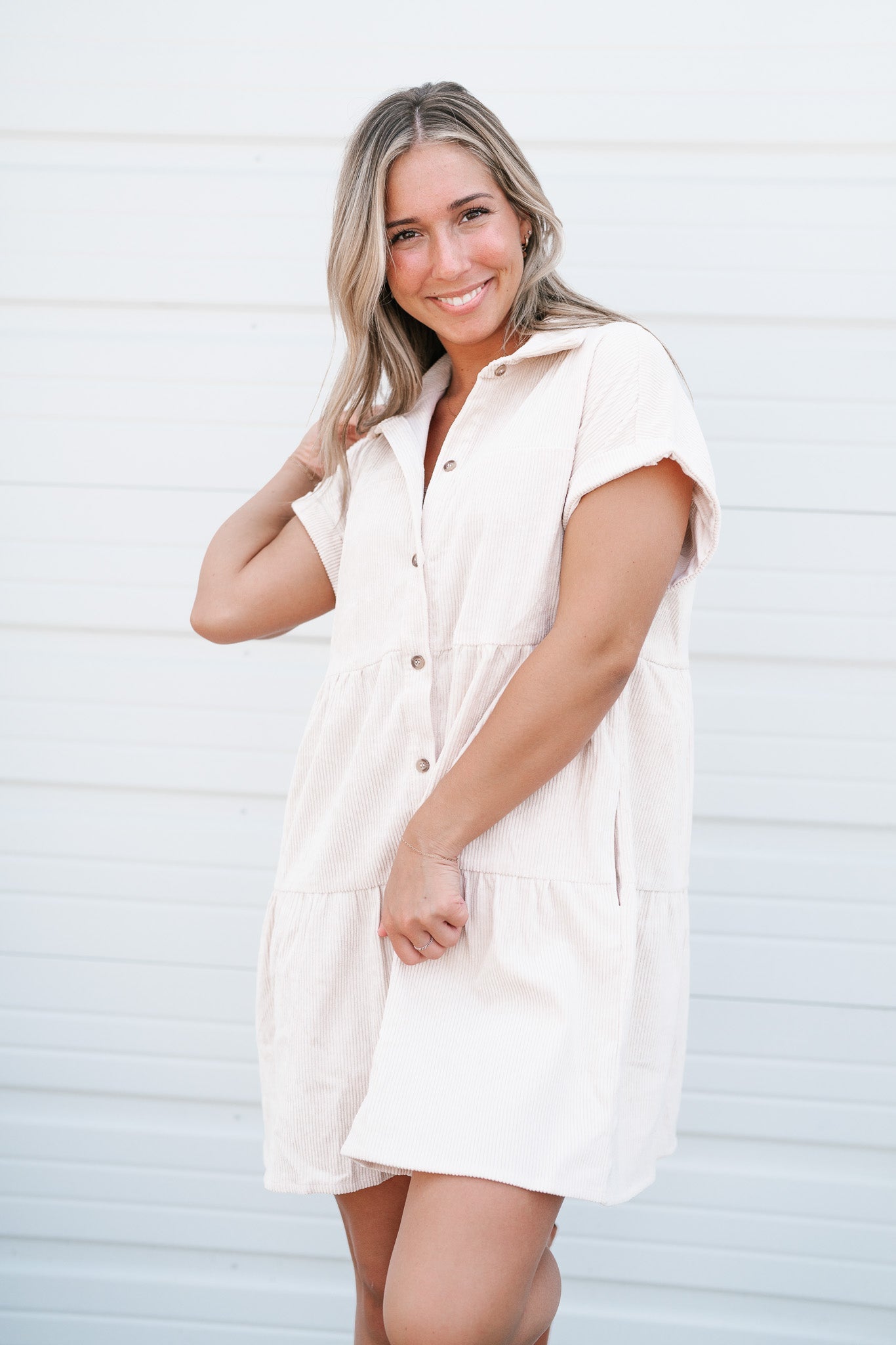 Charlotte Ann Corduroy Mini Dress