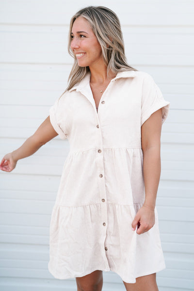Charlotte Ann Corduroy Mini Dress