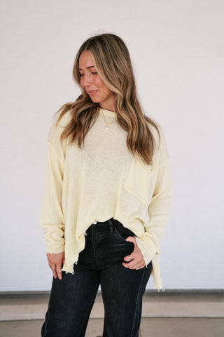 Daybreak Pocket Knit Sweater Top