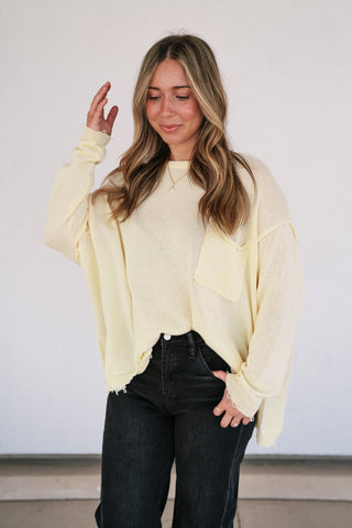 Daybreak Pocket Knit Sweater Top