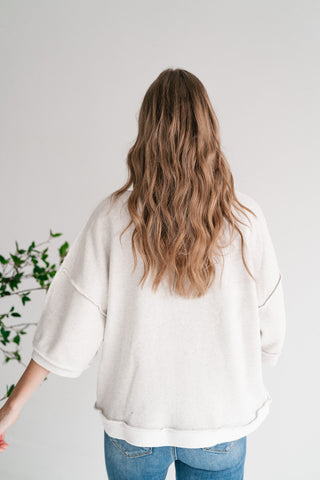 Homestead Raw Edge Button-Front Cardigan