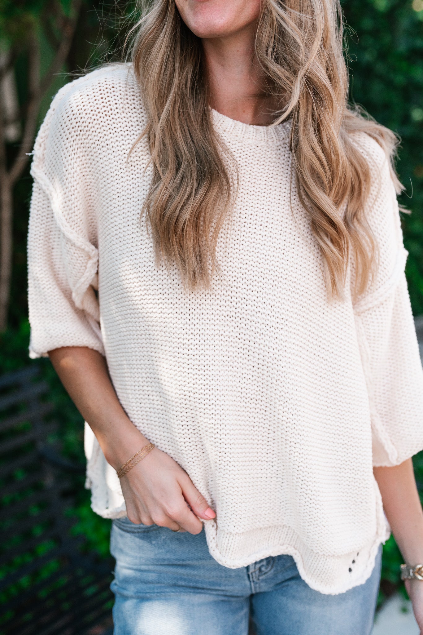 Good To Be Back Knit Top - Cream