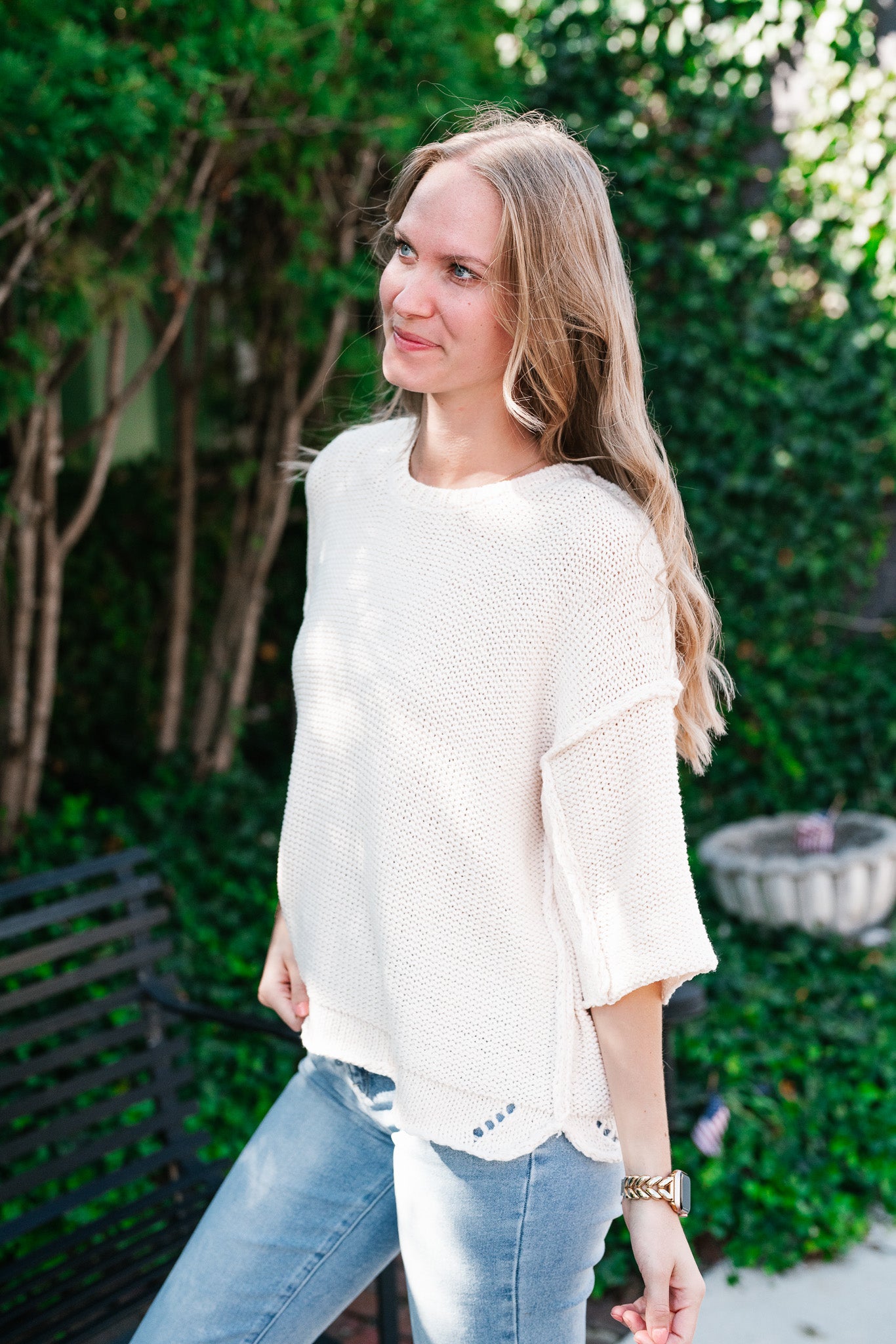 Good To Be Back Knit Top - Cream