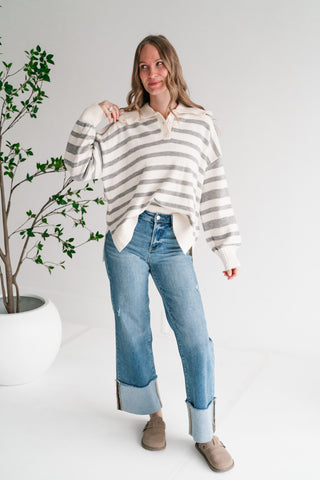 Warm Welcome Ruffle Collar Pullover