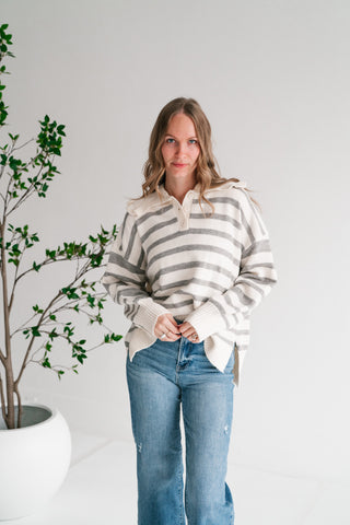 Warm Welcome Ruffle Collar Pullover