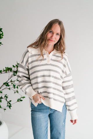 Warm Welcome Ruffle Collar Pullover