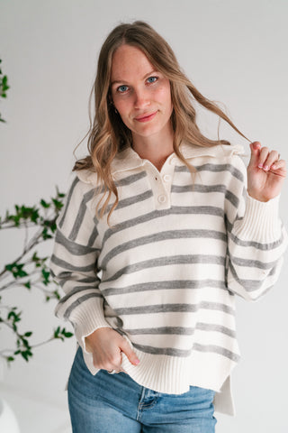 Warm Welcome Ruffle Collar Pullover