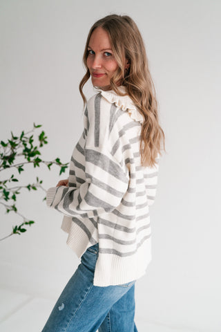 Warm Welcome Ruffle Collar Pullover