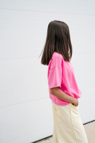 Sweet Pink Button Up Knit Cardigan - Bright Pink