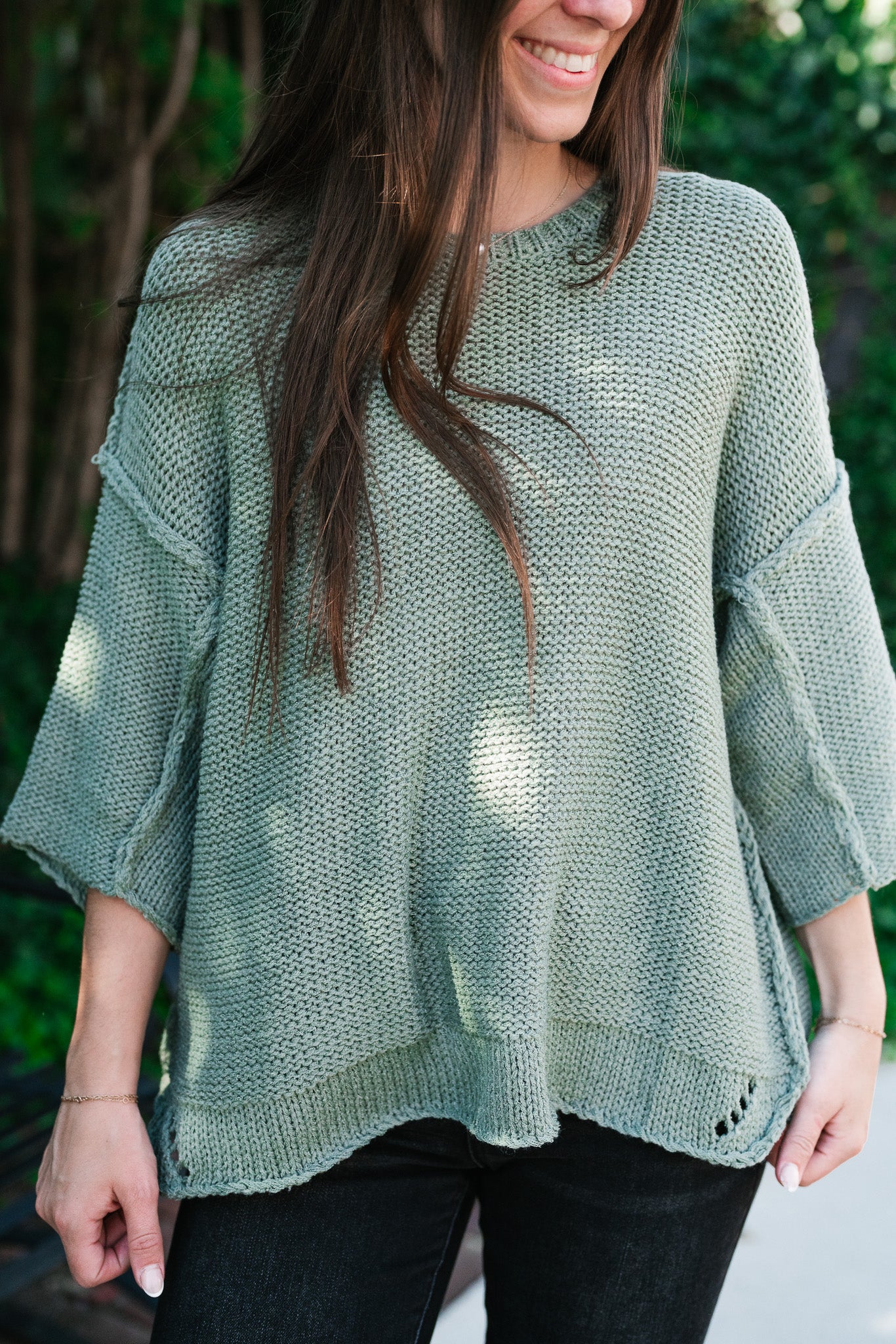 Good To Be Back Knit Top - Sage