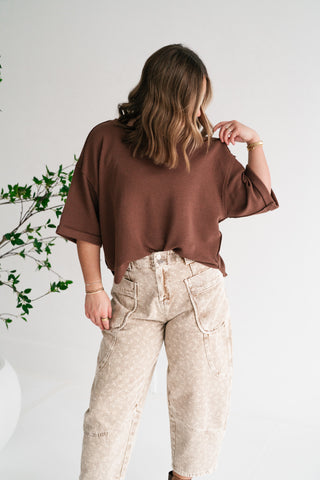 Birchwood Waffle Knit Top - Brown