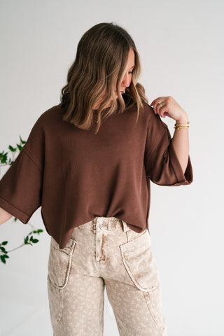 Birchwood Waffle Knit Top - Brown