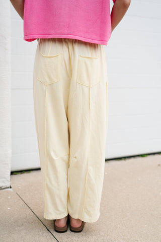 Daily Styled Barrel Leg Pant - Butter Yellow
