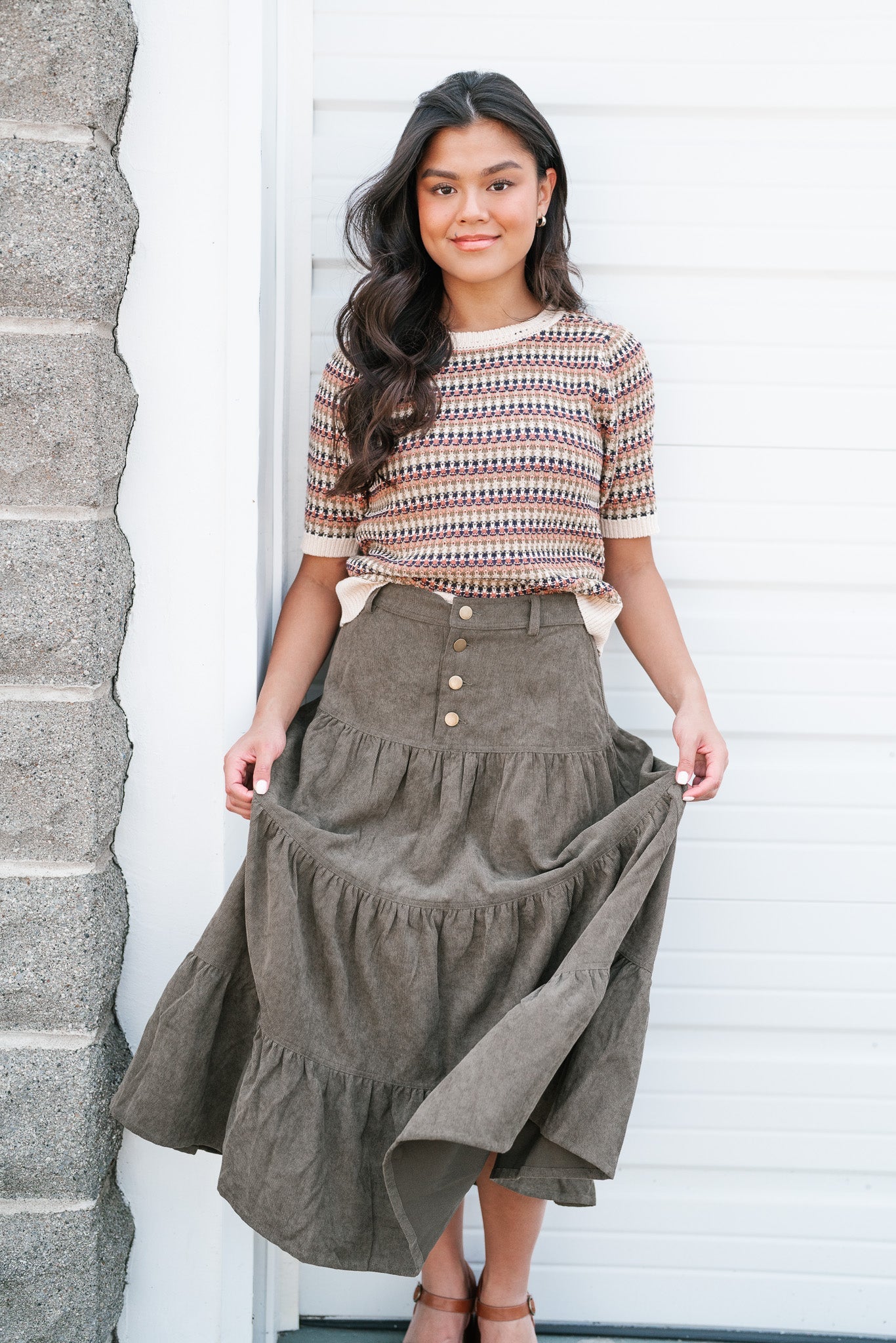 Glory Days Corduroy Skirt