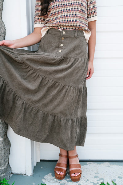 Glory Days Corduroy Skirt