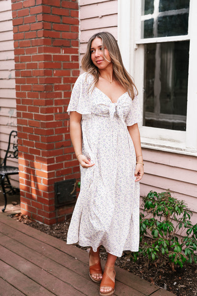 Kalista Floral Tie Front Maxi Dress
